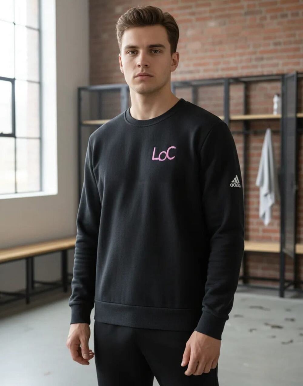 Adidas LOC League Of Champions Men’s Sweatshirt Logo Black Size Medium